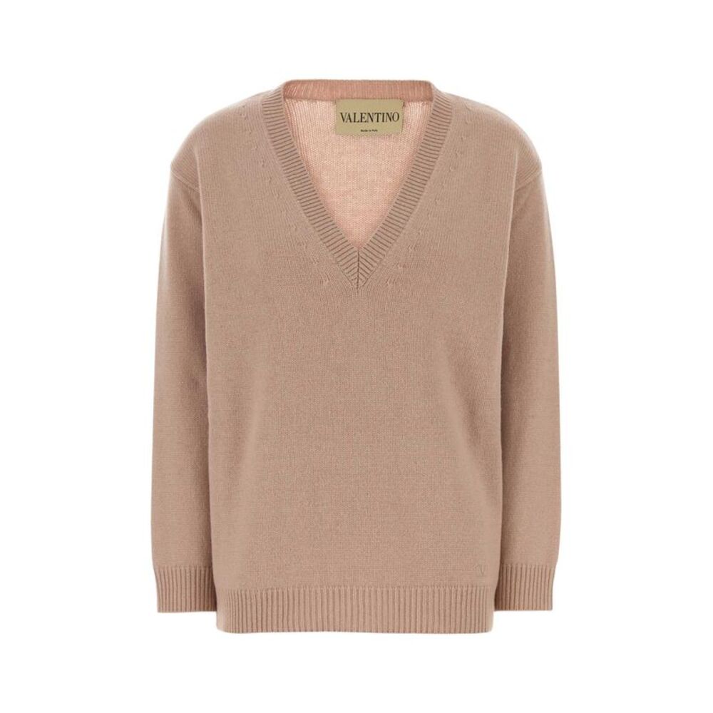 Valentino Garavani Women Powder Pink Cashmere Oversize Sweater